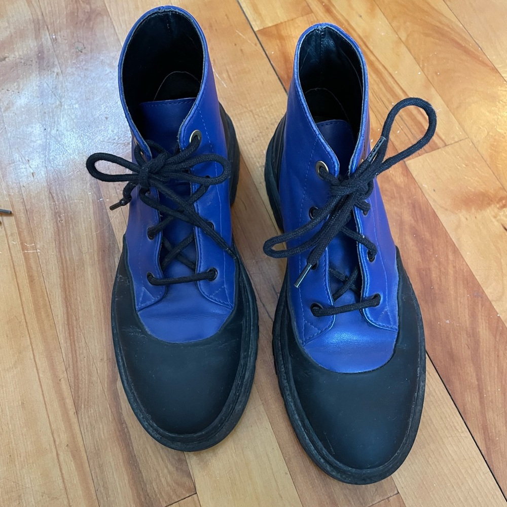 WANT Les Essentiels Blue and Black Ankle Boots